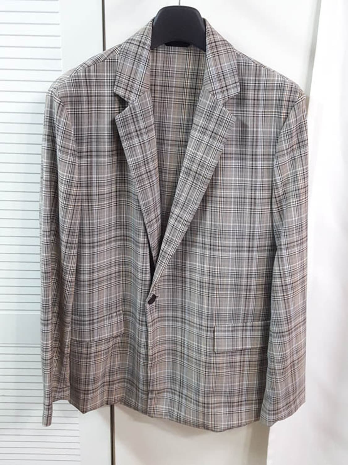 타임옴므 남성 모100 봄여름 체크 자켓 105 상품이미지1