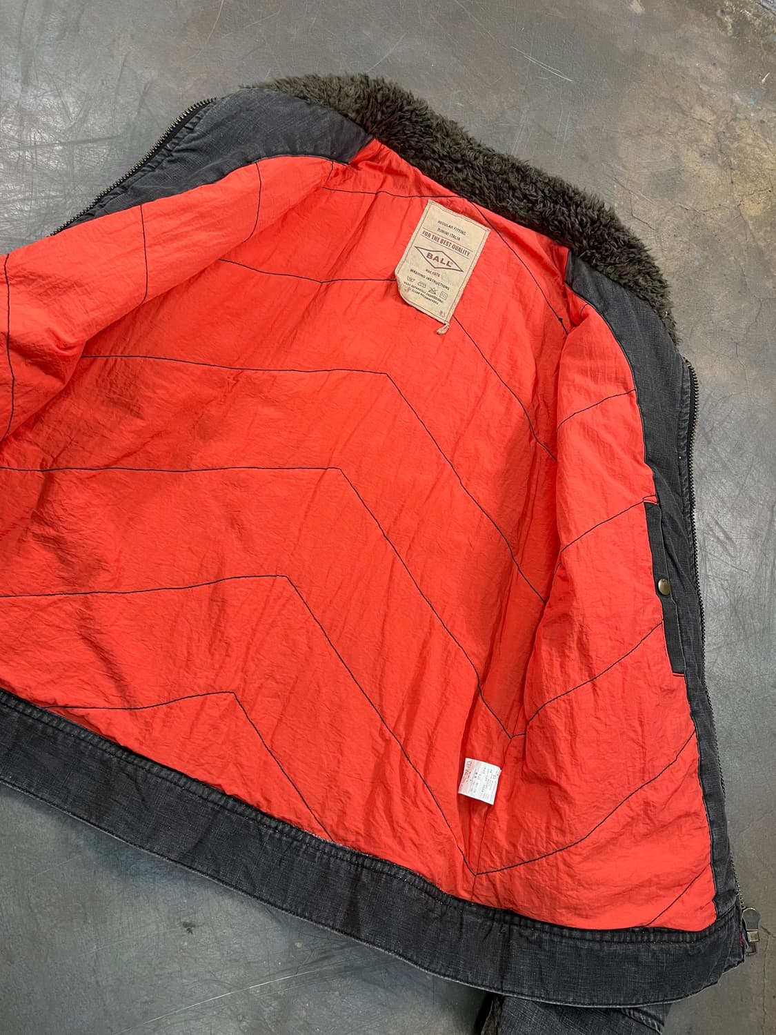 Ball 퍼 카라 데님 퀼팅 자켓 상품이미지5