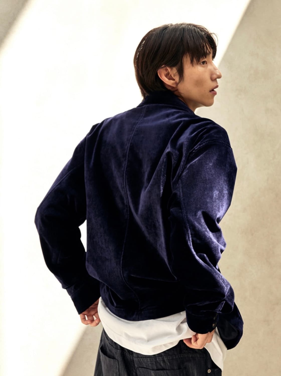 발루트 벨벳 블루종 네이비 새상품 상품이미지3