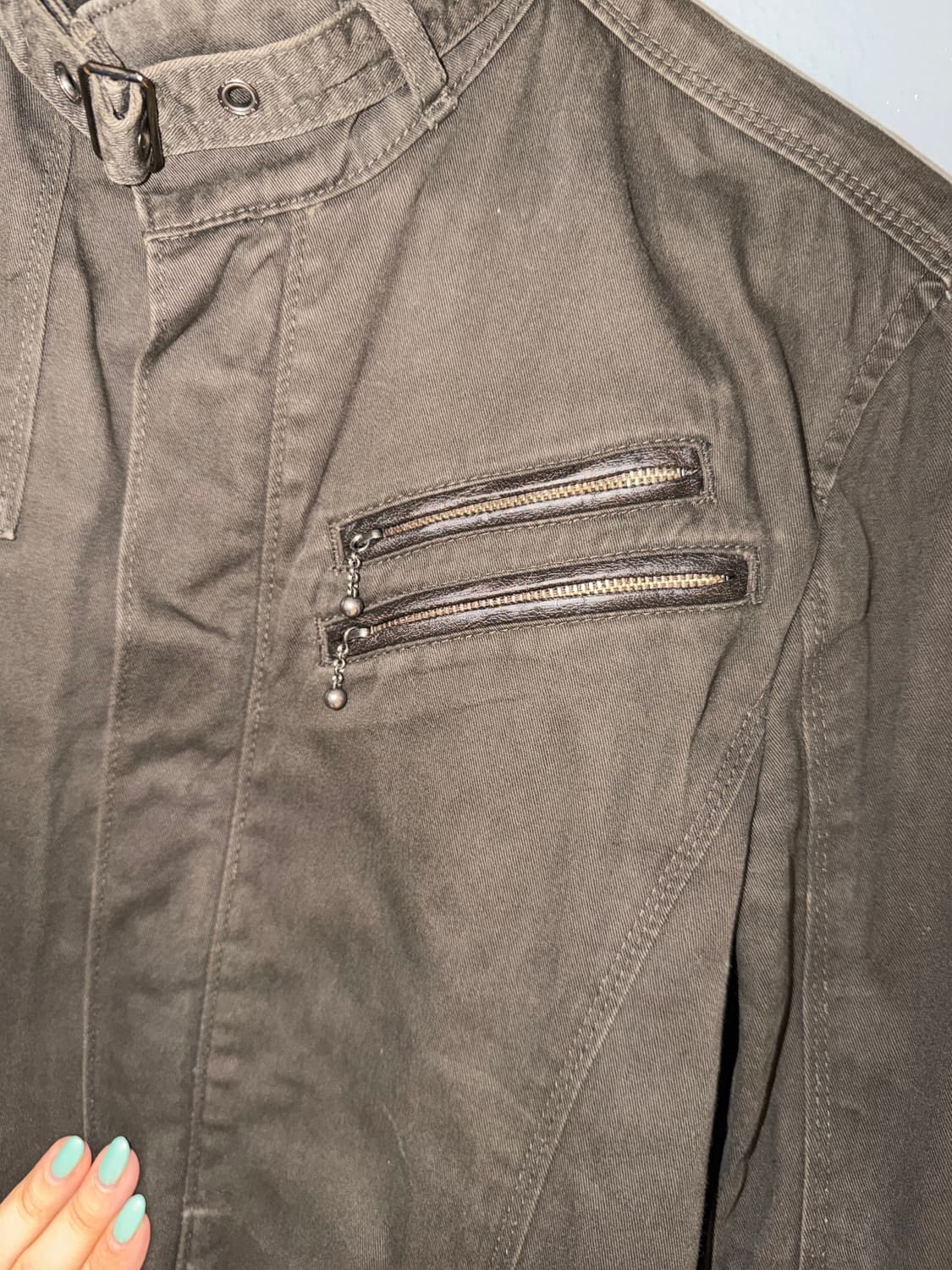 neck buckle point high-neck jacket 상품이미지9