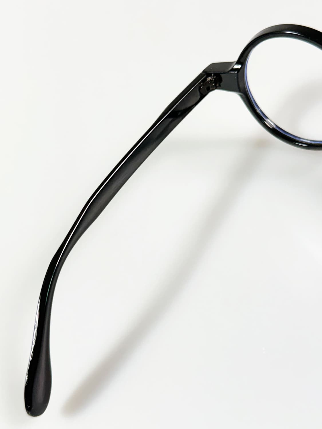 블랙 볼드 글로시 라운드 프레임 투명틴트 빈티지 선글라스 상품이미지7