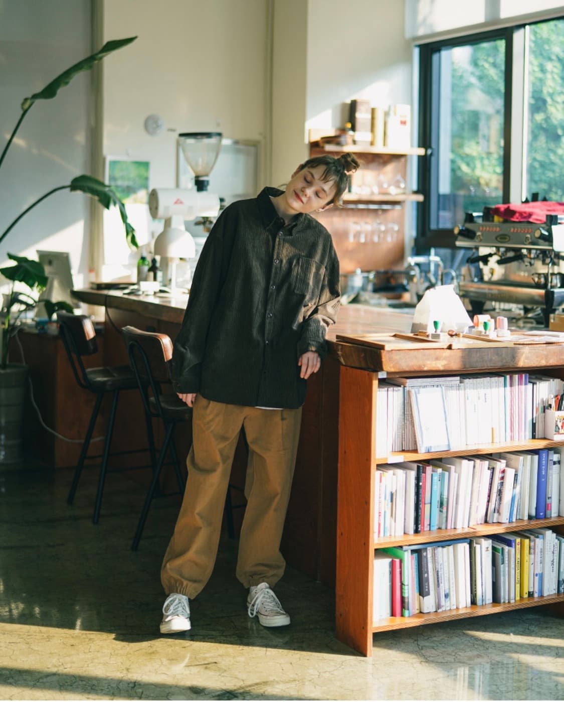 <새것> [L] 더블유브이프로젝트 코듀로이 카키브라운 셔츠 상품이미지2