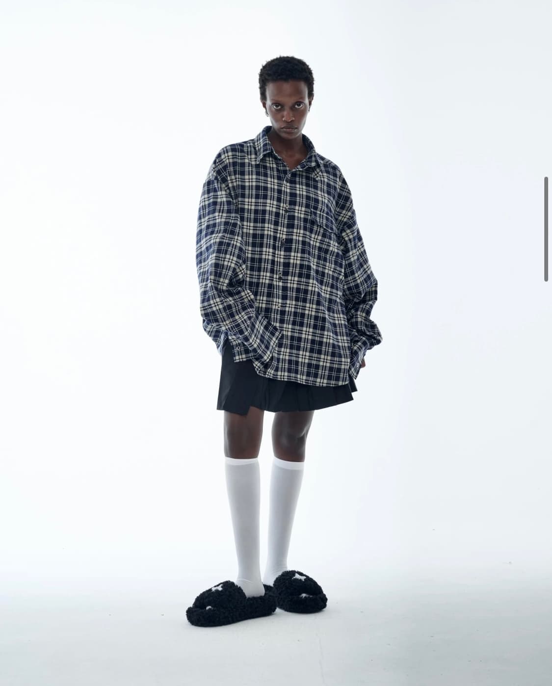 콰스 레트로 체크셔츠 M 사이즈 판매 상품이미지2