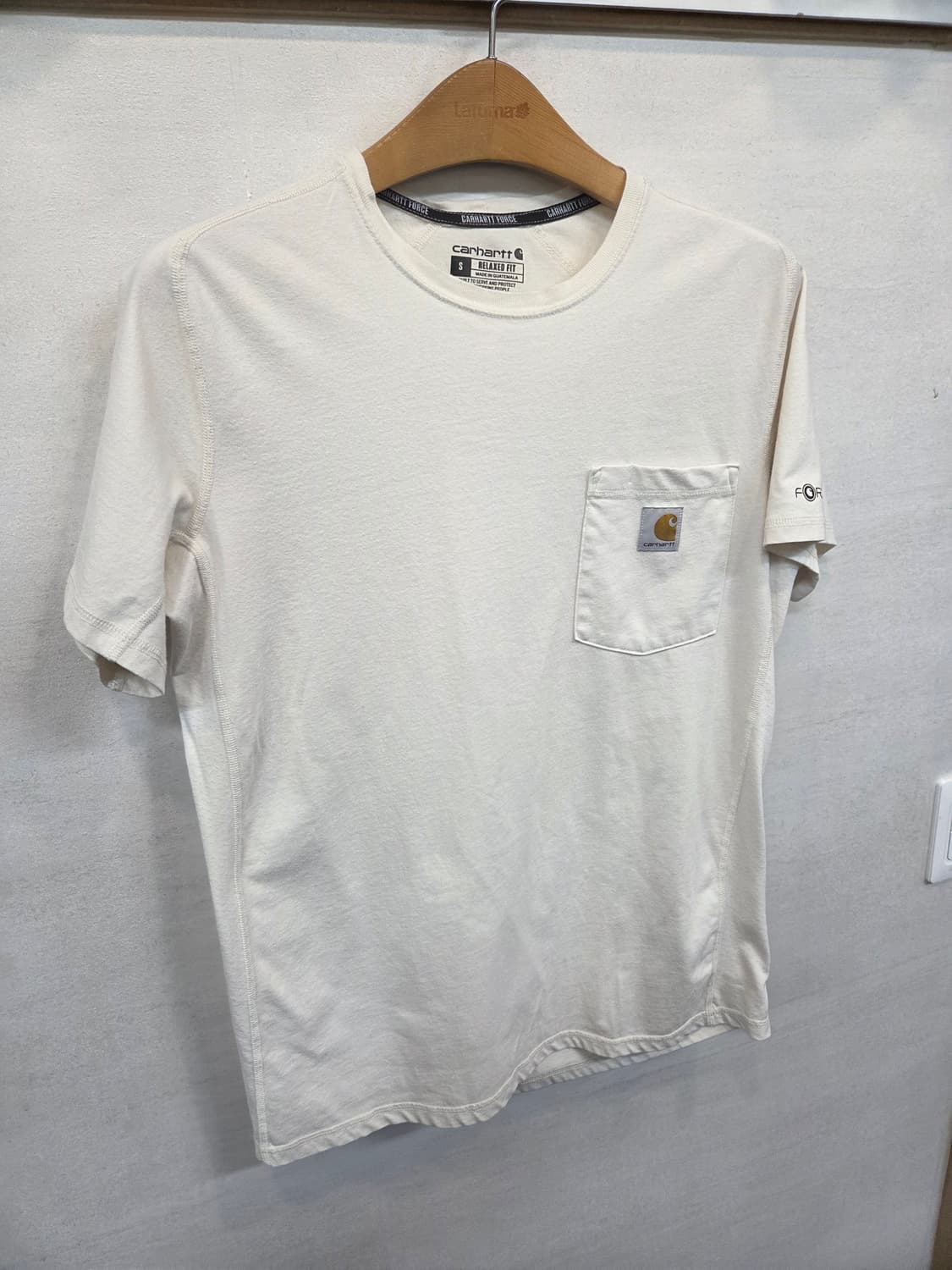 칼하트 포스 포켓 반팔 크림 s 릴렉스드핏  상품이미지6