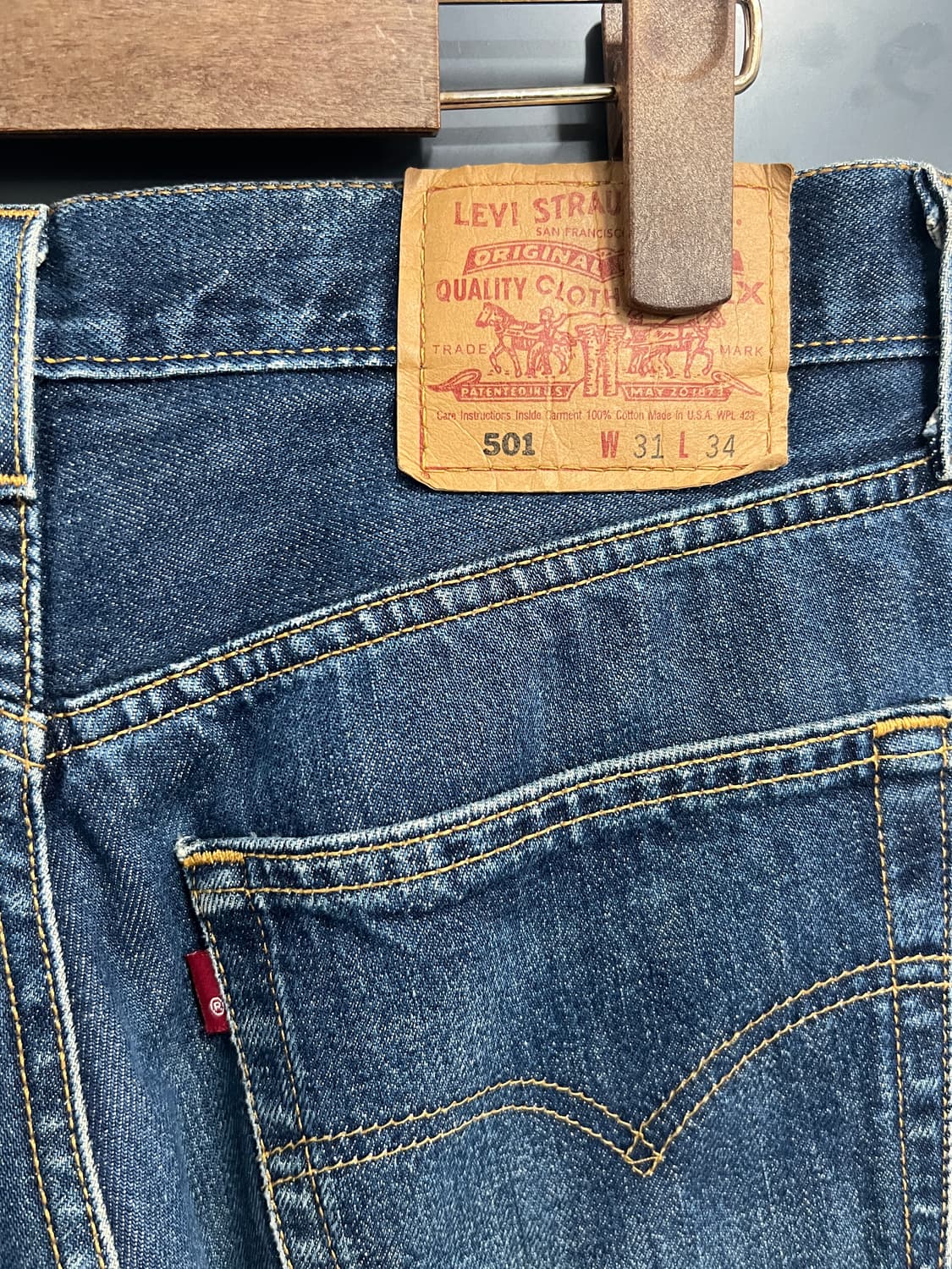 USA Levis 리바이스 501 스트레이트 데님 팬츠 상품이미지3