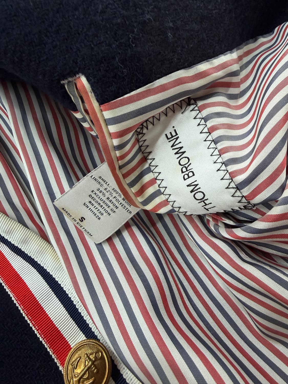 S/ 톰브라운 X 니만마커스 금장버튼 블레이저 자켓 상품이미지8