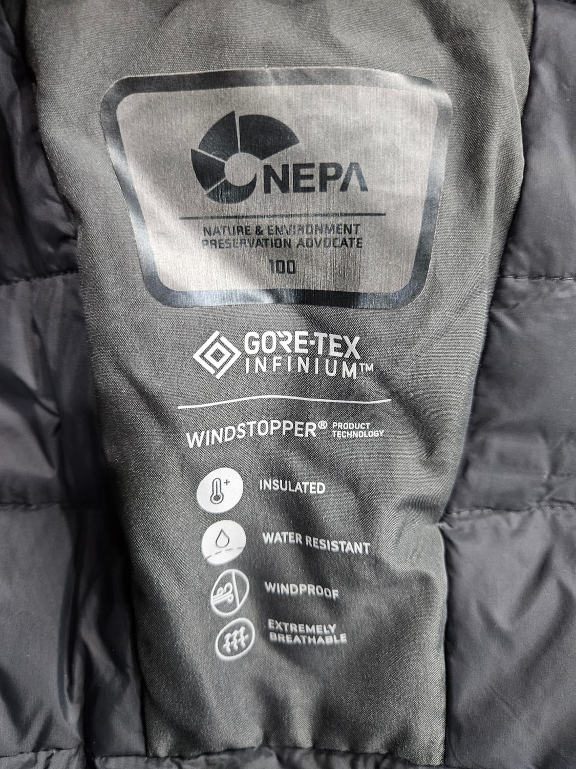 네파 고어텍스 그레이 남성 100 구스다운 롱패딩  상품이미지3