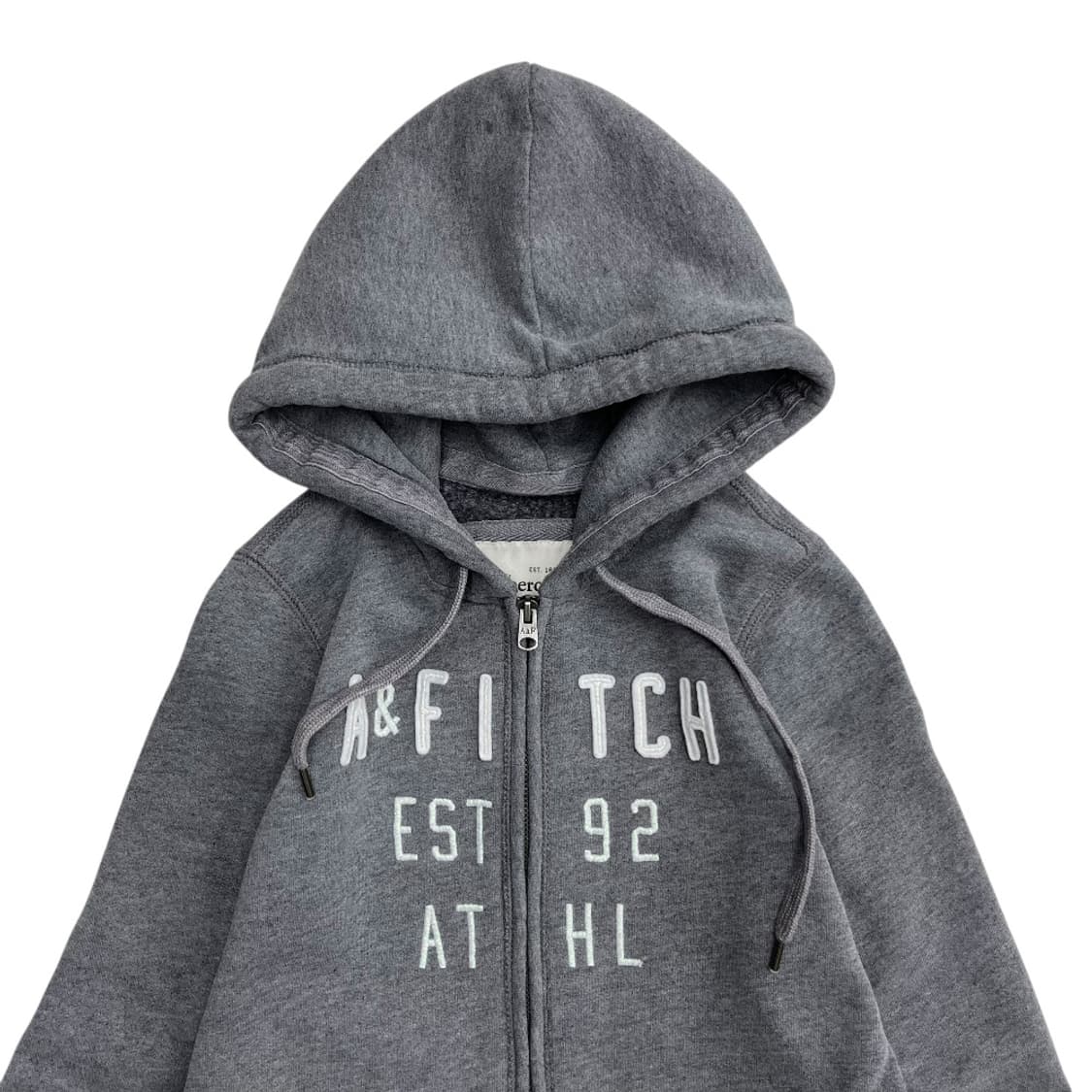 아베크롬비 딱붙핏 글리터 센터로고 그레이 후드집업 S 상품이미지4
