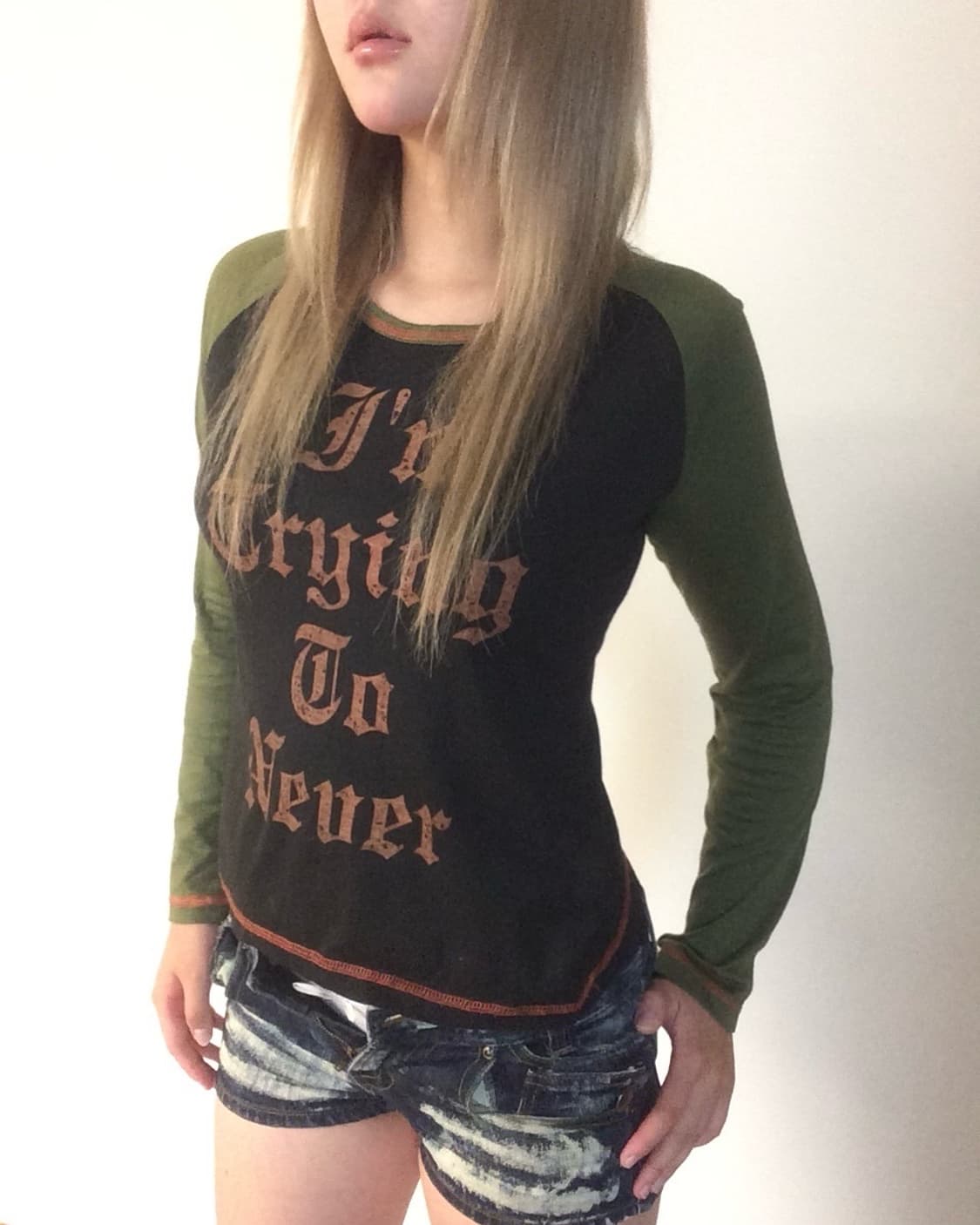 Raglan Y2K Lettering Top 상품이미지5