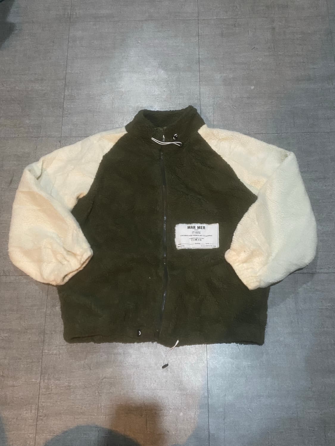 일본빈티지 Dazy 올드스쿨아메카지 아방핏 양털배색 봄버블루종자켓 상품이미지1