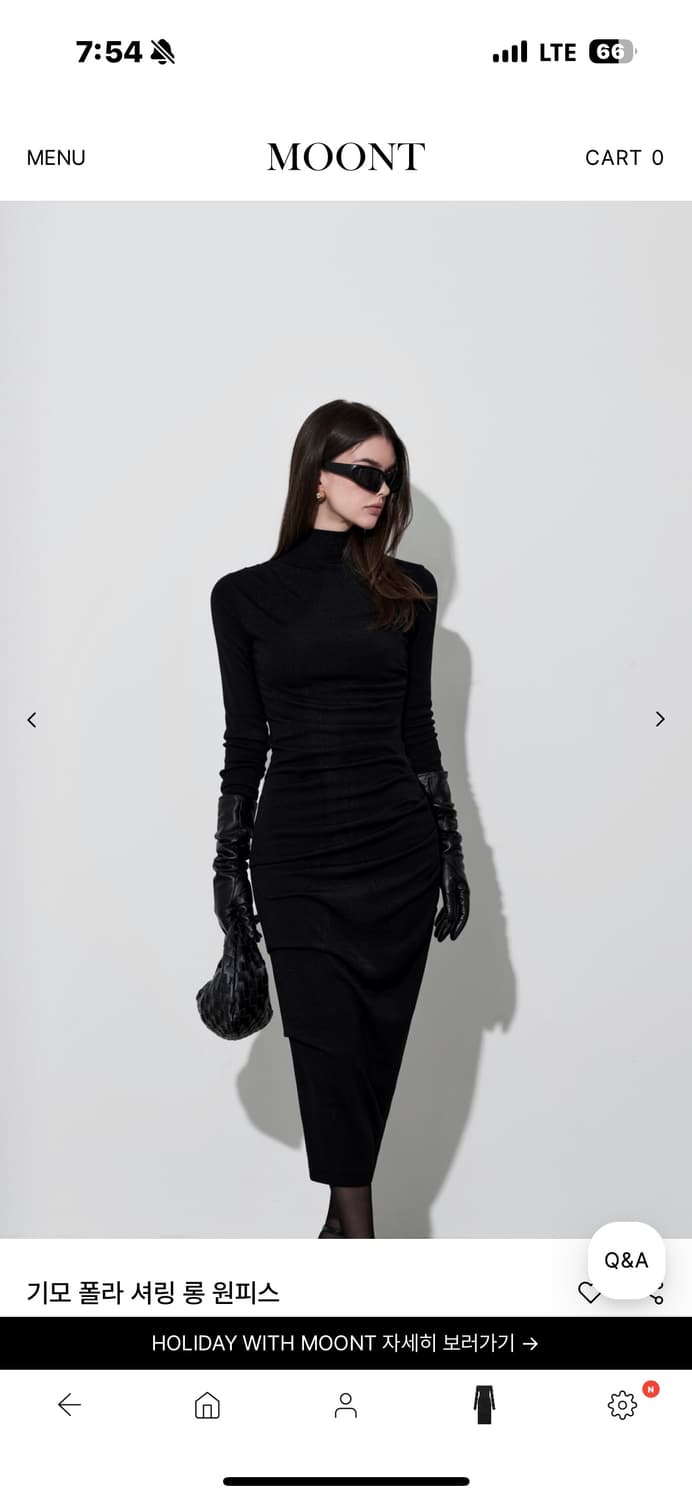 문트 기모 폴라 셔링 롱 원피스 상품이미지4