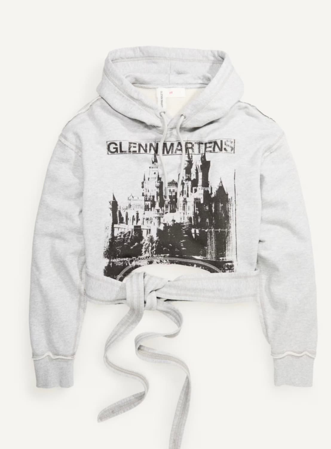 에이치엔엠 x 글렌 마틴스 타이 디테일 프린트 후디 xs 상품이미지1