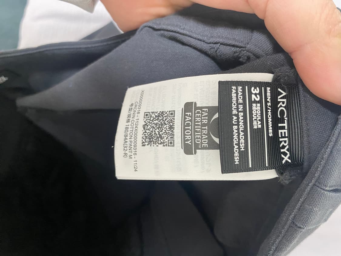 아크테릭스 크로닌코튼 팬츠 32R 상품이미지2