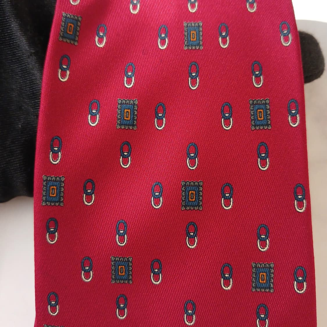 지 비스콘티 실크 버건디 패턴 넥타이 8.5cm A등급 A18940
 상품이미지7