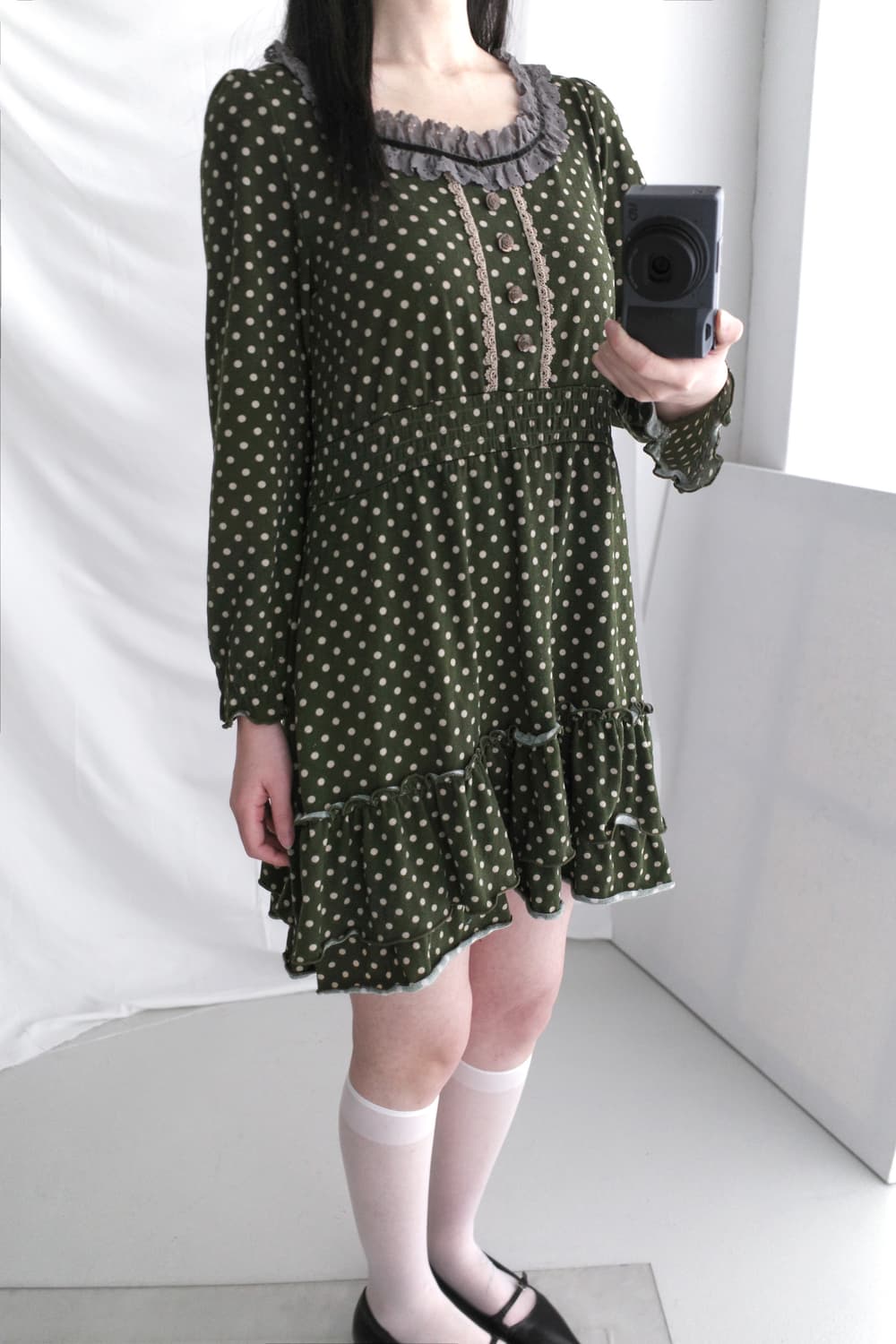 axes femme) dot lace one-piece 상품이미지7