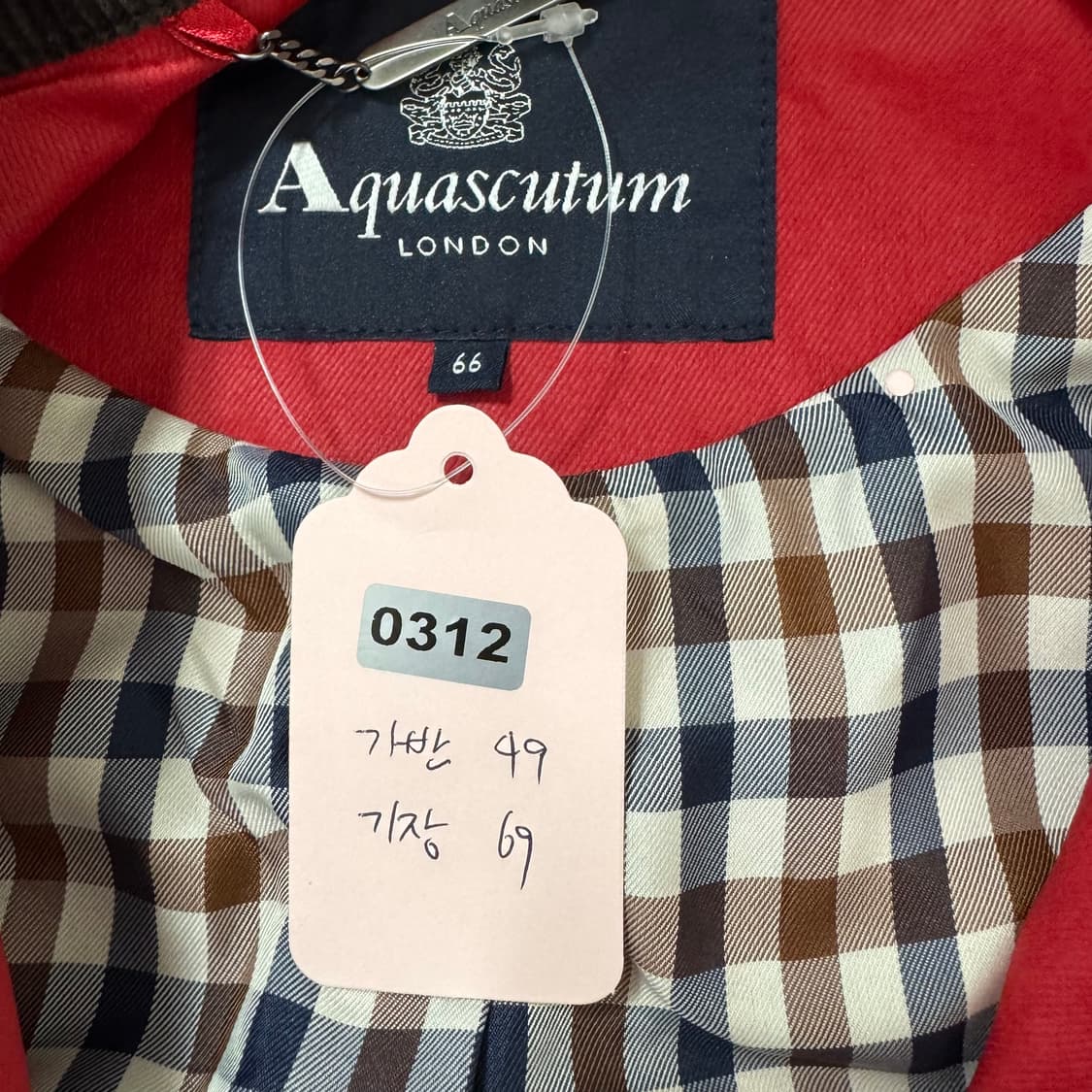  아쿠아스큐텀 레드 왁스 자켓 상품이미지10