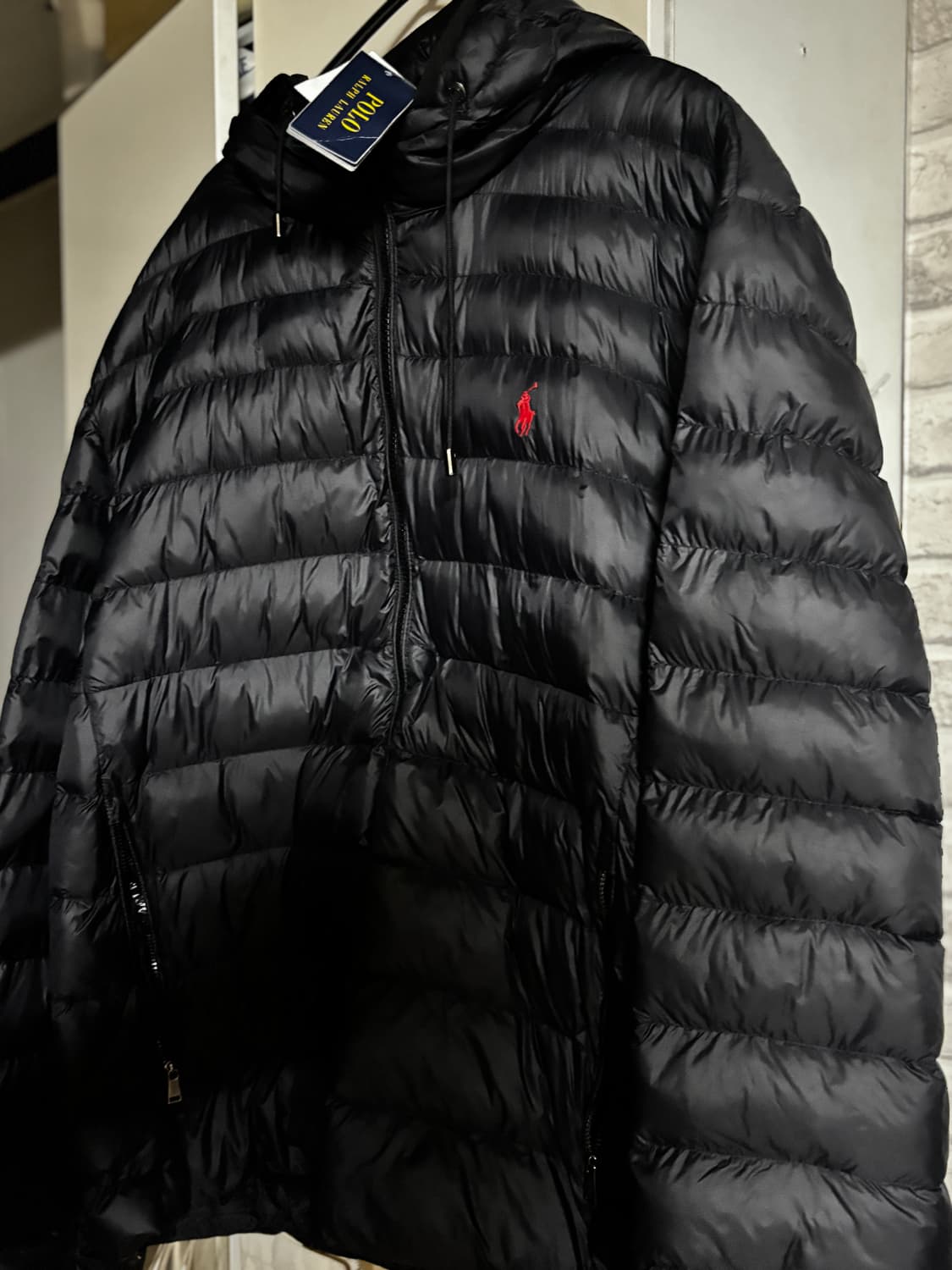 폴로 랄프로렌 남성 패커블 경량 패딩 블랙 상품이미지1