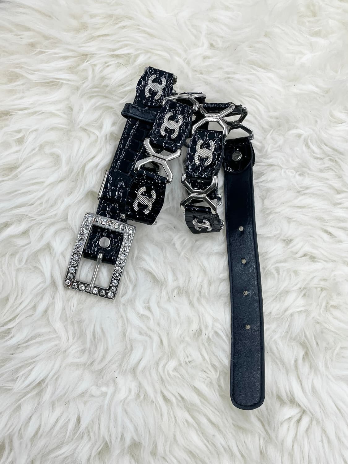 락시크 에나멜 체인 벨트 상품이미지5