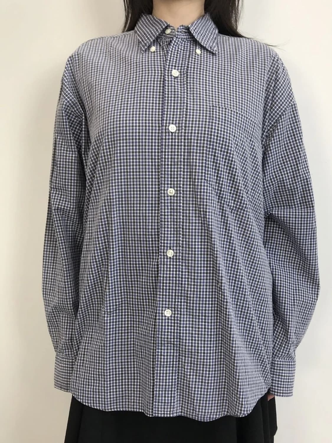 Chaps Navy Check Shirt 상품이미지2