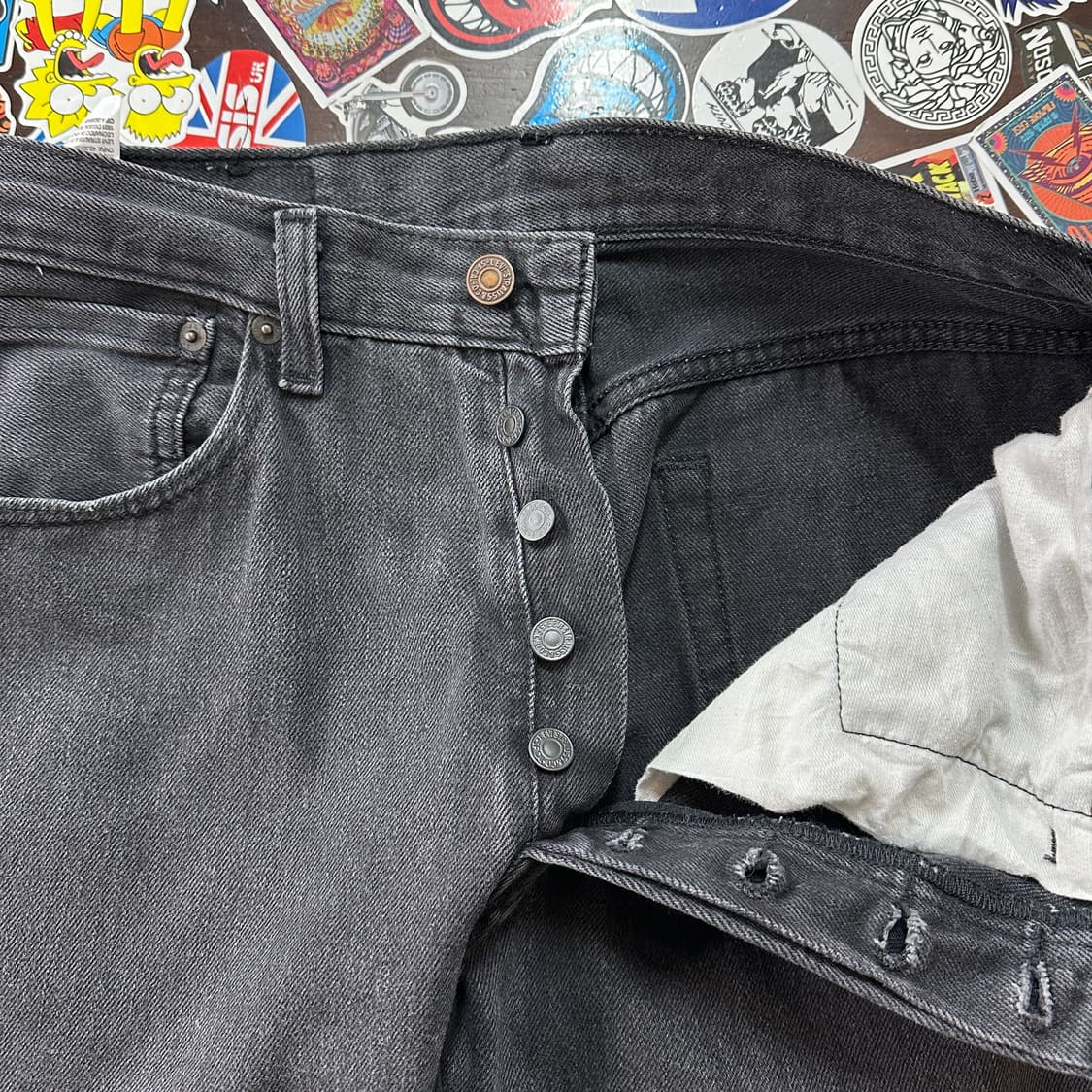 리바이스 501 블랙 진 데님 팬츠 31 상품이미지6