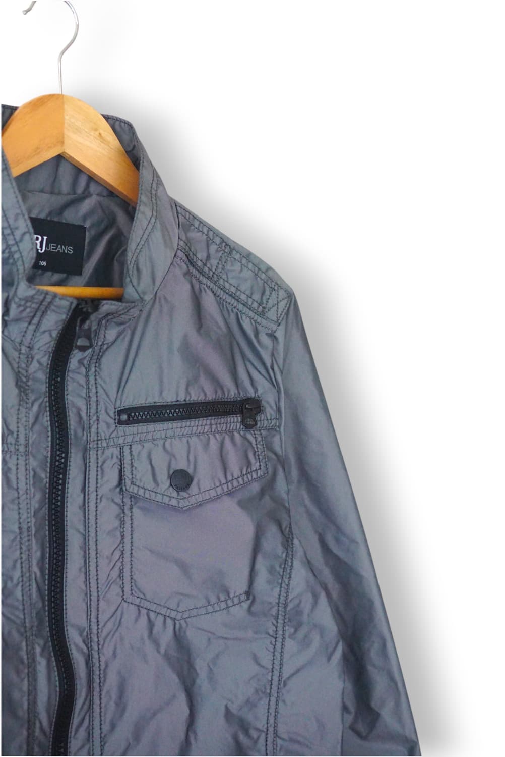 메탈릭 실버 빈티지 지켓 상품이미지3