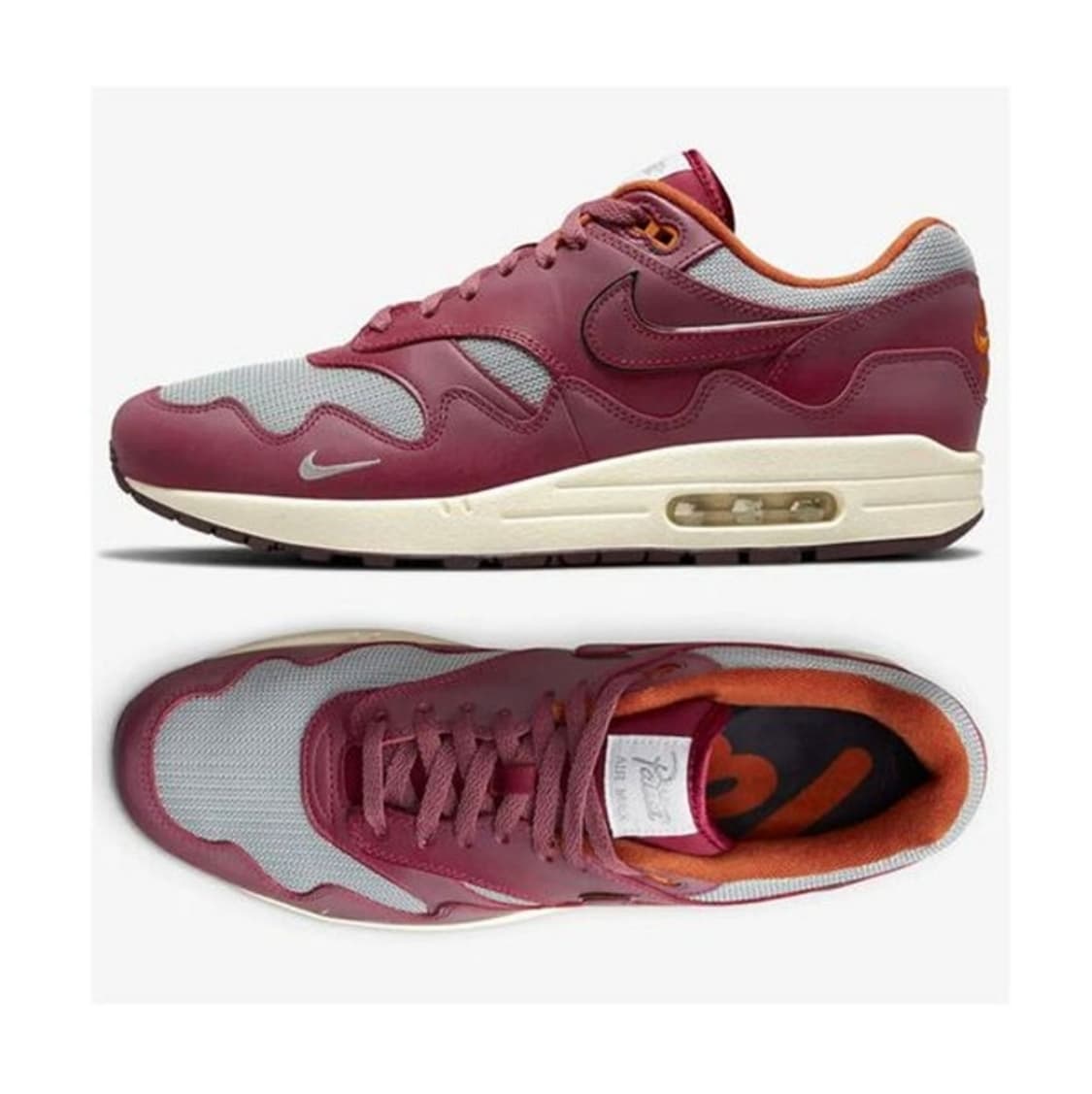 나이키 파타 에어맥스1 나이트 마룬 스니커즈(270) 상품이미지2