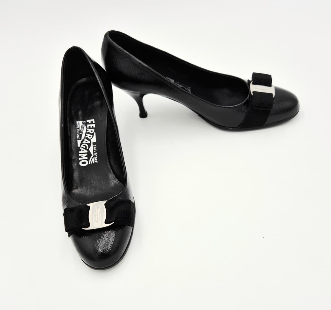 페레가모 바라 보우 펌프스 힐 구두 5 12 상품이미지3