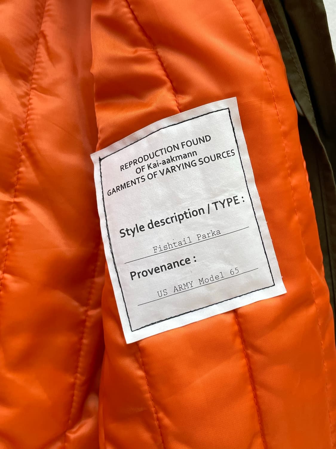 카이아크만 M65 피쉬테일 오리지널 개파카 파카 야상 코트 자켓 N3B 상품이미지6