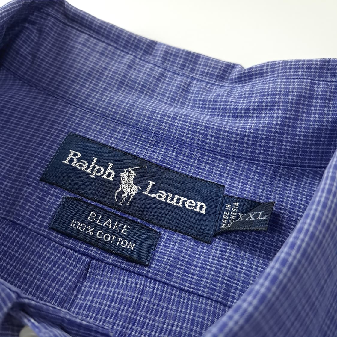 CK225 2XL 폴로 90s 블루 핀체크 셔츠 남방 상품이미지3