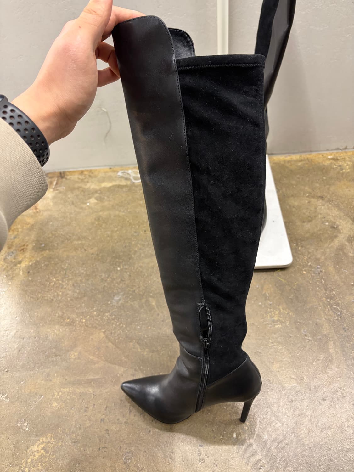 aldo 블랙 롱부츠 힐 230mm 상품이미지3