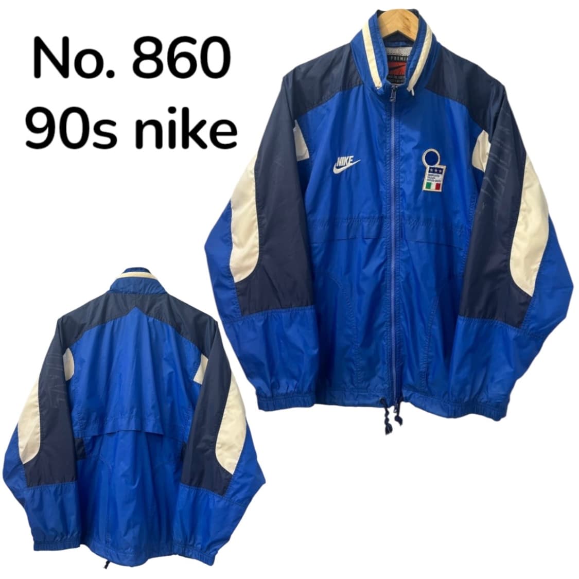 90s 나이키 1996-97 이탈리아 축구국대 올드스쿨 레인자켓 바람막이 상품이미지1