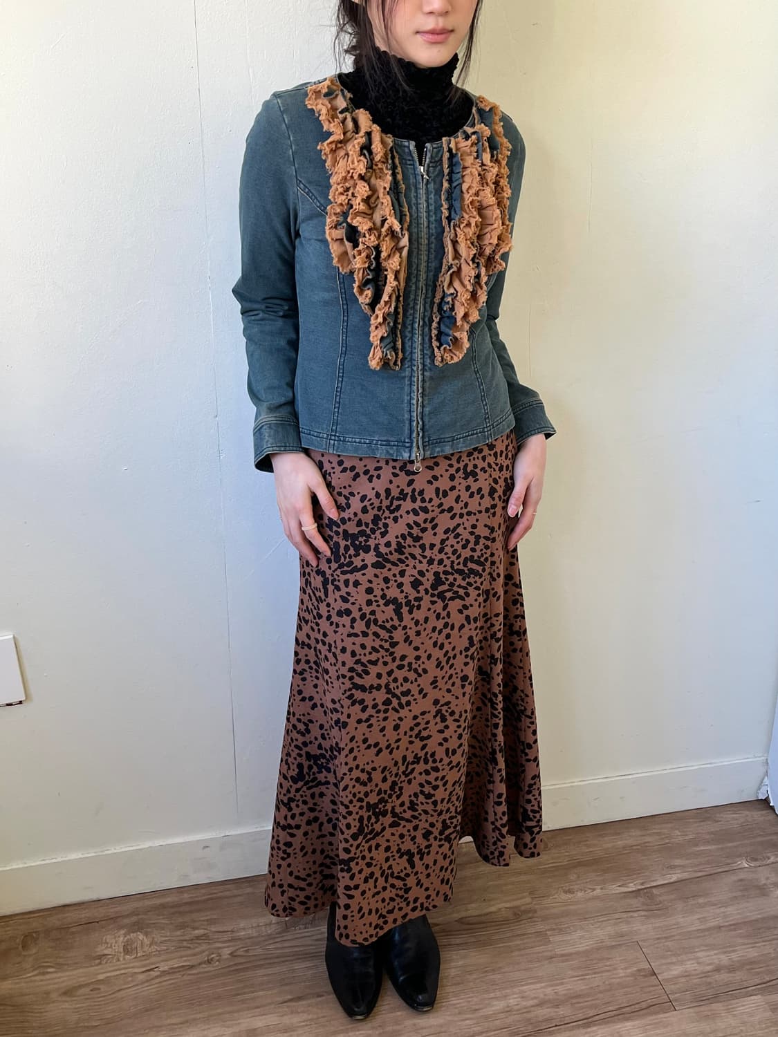 EKDUTin 프릴 데님 자켓 상품이미지5