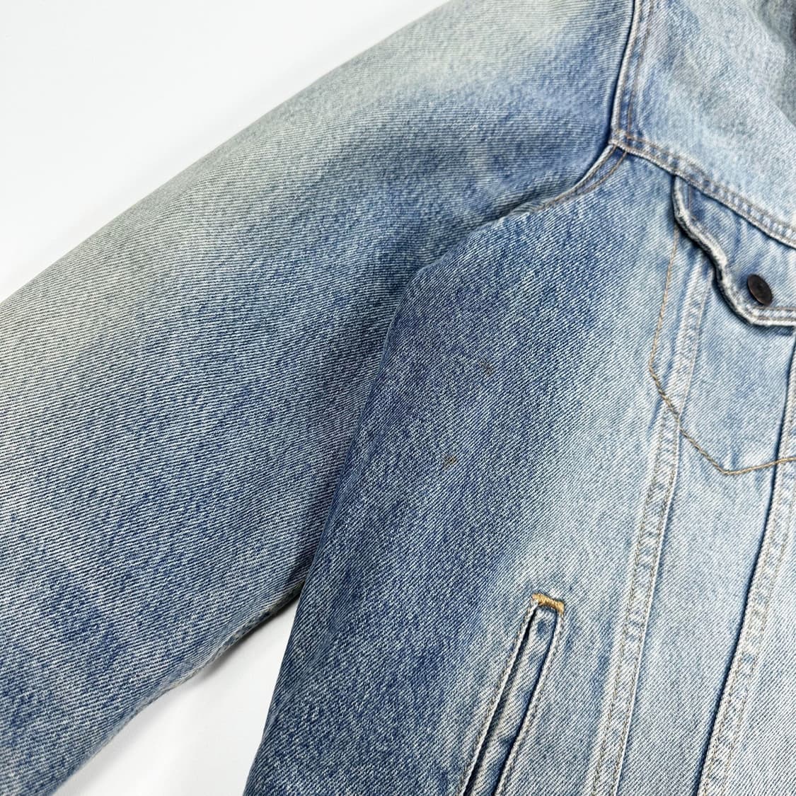 리바이스 오리지널 워싱 양털 트러커 청자켓 (M) 상품이미지3