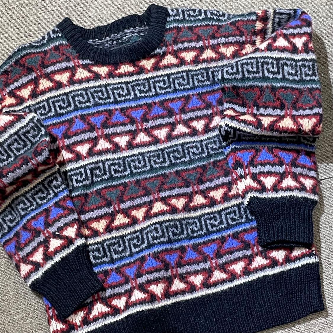 아메리칸 빈티지 패턴 니트 상품이미지3