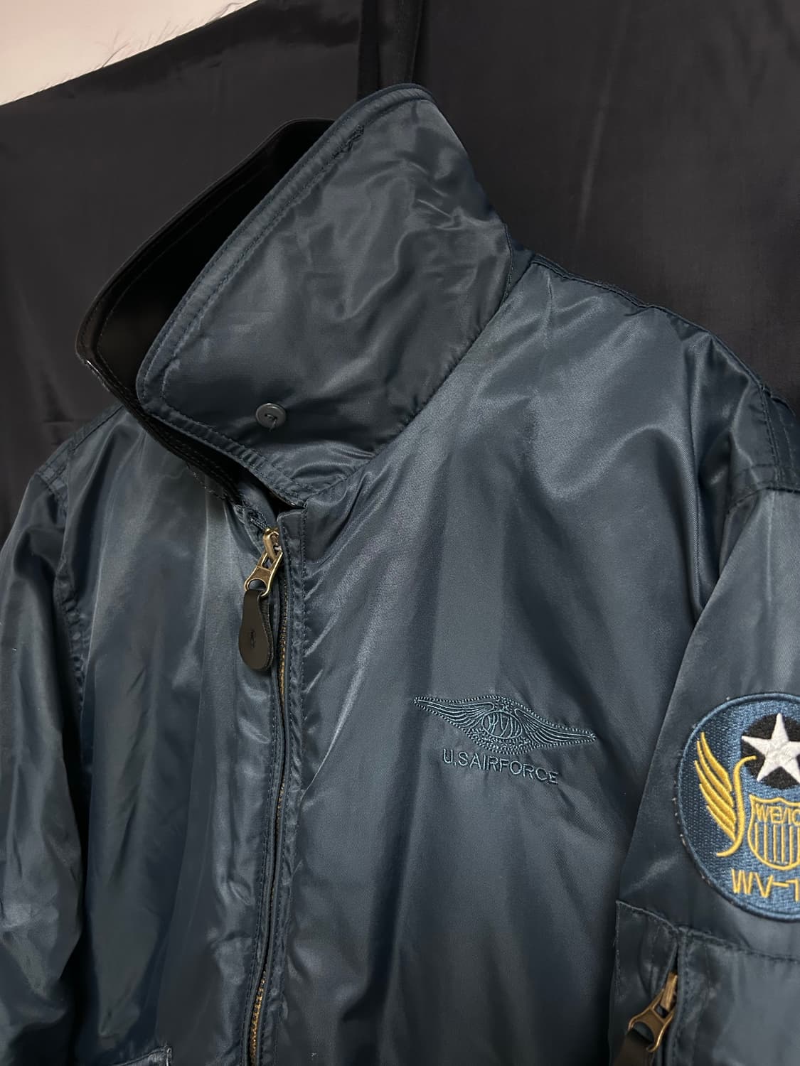 공군 레더 카라 ma-1 상품이미지8