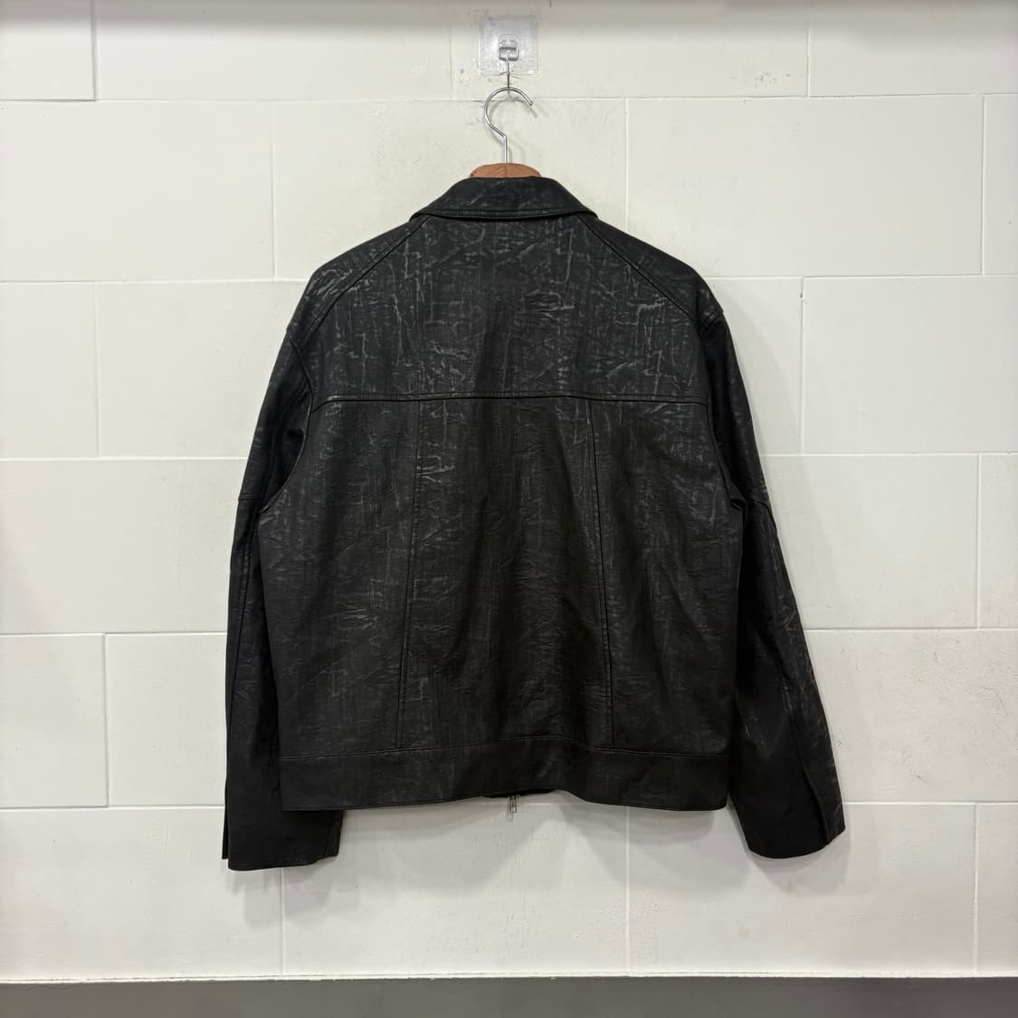 Fabregat 파브레가 히든 크롭 레더 블루종 자켓 상품이미지5