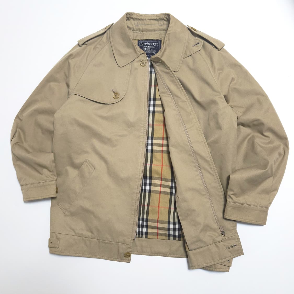 버버리 80s 노바체크 숏 트렌치 자켓 상품이미지1