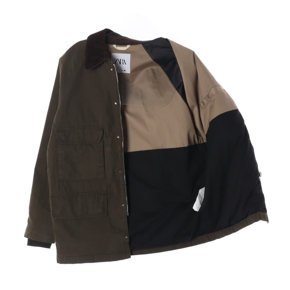 ZARA 코듀로이 카라 4포켓 워크자켓 M 상품이미지2