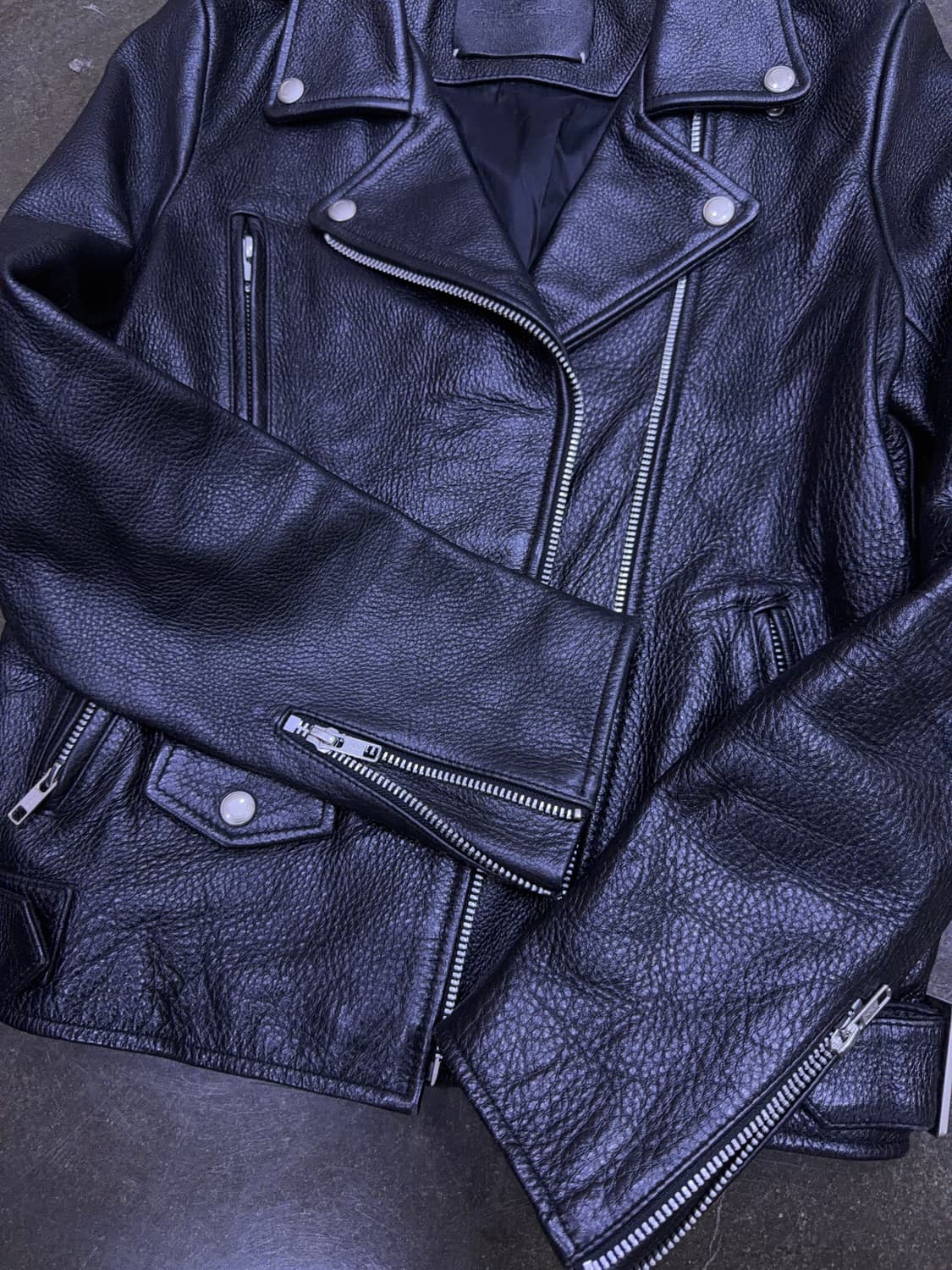 비바스튜디오 우먼스 더블 레더 라이더자켓 L 상품이미지5