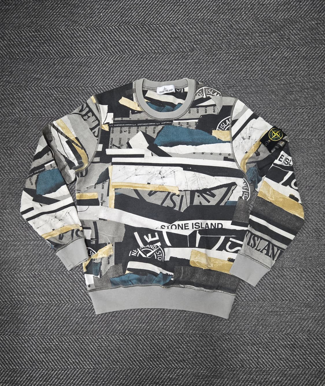 스톤아일랜드 패치워크 콜라주 맨투맨 기모 맨투맨 상품이미지2