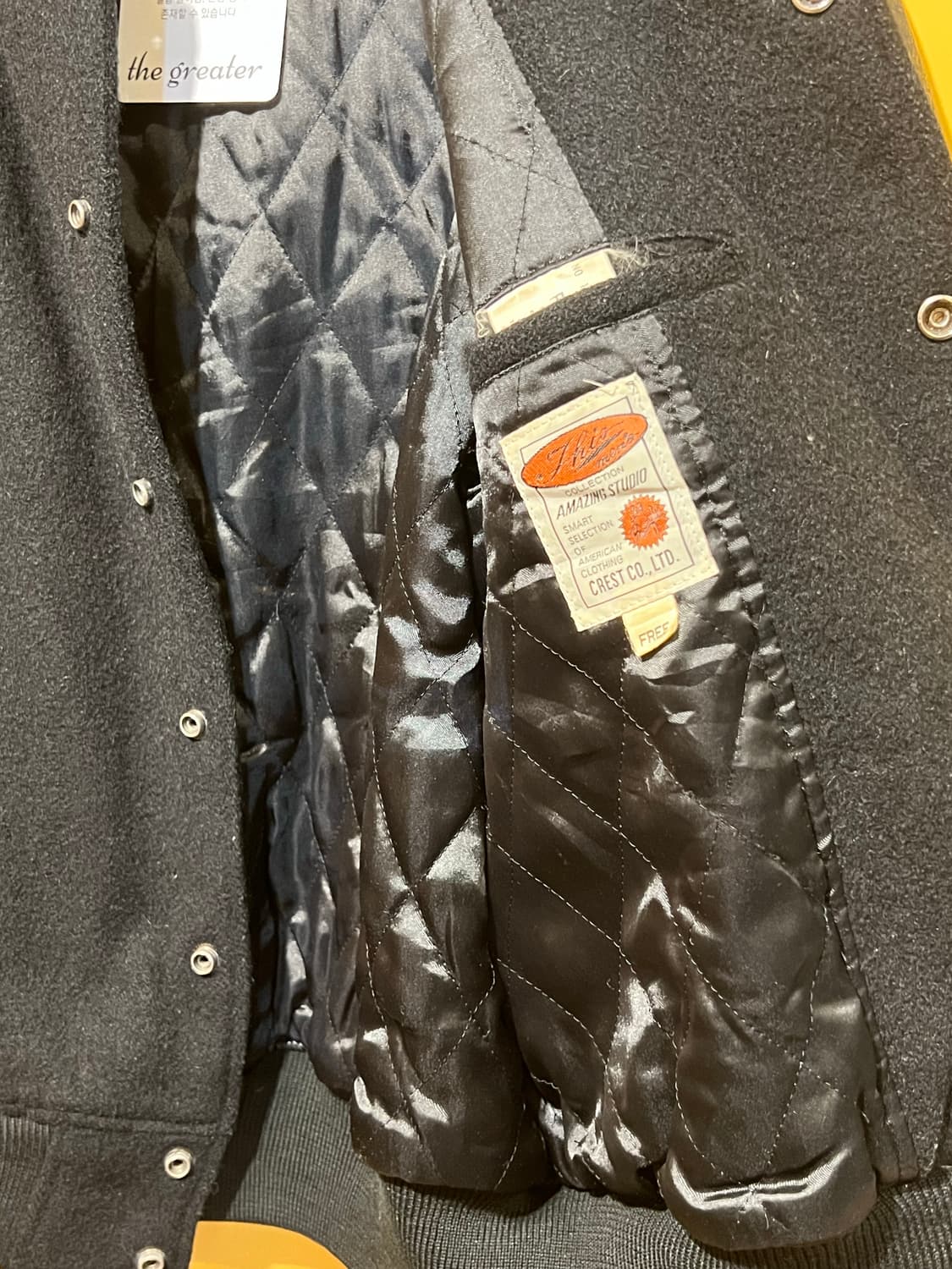 90s 일본빈티지 천연소가죽 아메카지 바시티 자켓 상품이미지6