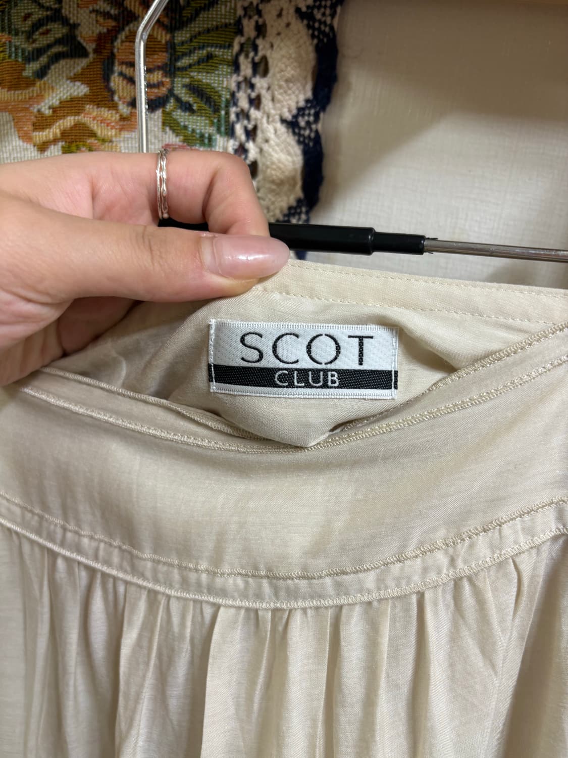 히피 모리 Scot club 패턴 미디 스커트  상품이미지4