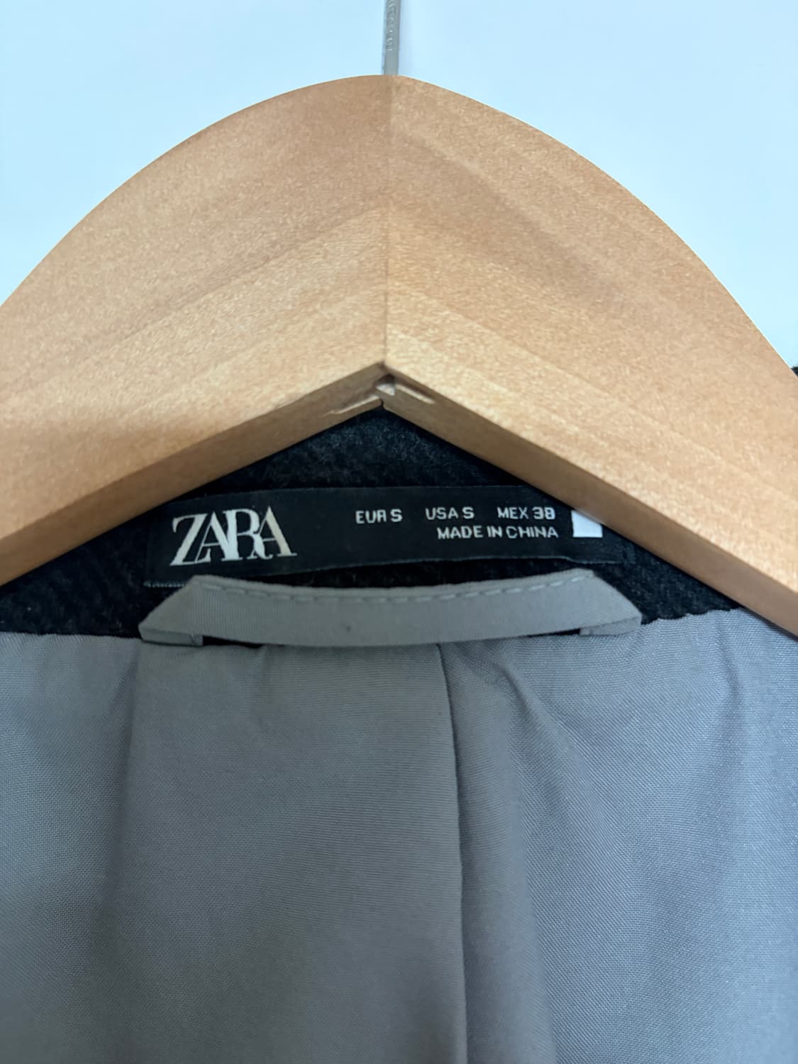 자라 울혼방 오버핏 블레이저 다크 그레이 US S 상품이미지5