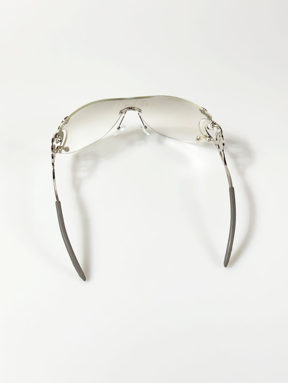 실버 스퀘어 클리어 고글 프레임 빈티지 선글라스 상품이미지5