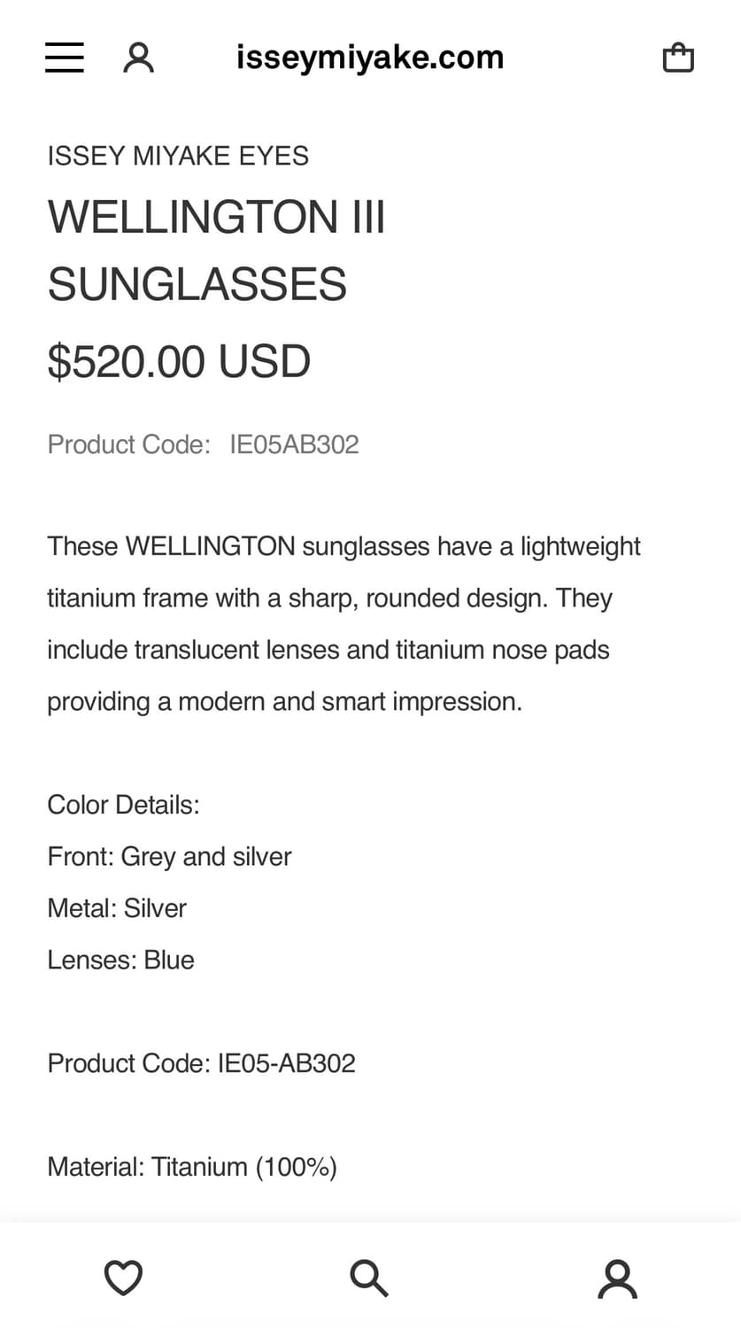 이세이 미야케 x 금자안경 티타늄 안경 0164 상품이미지7