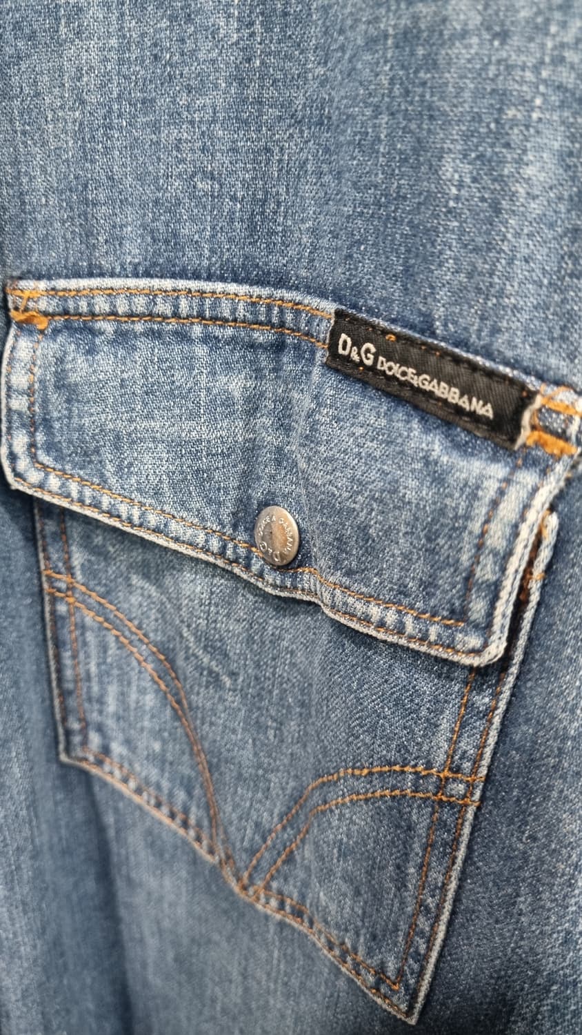 돌체엔가바나 올드스쿨 데님셔츠 100~105 상태좋음 상품이미지2