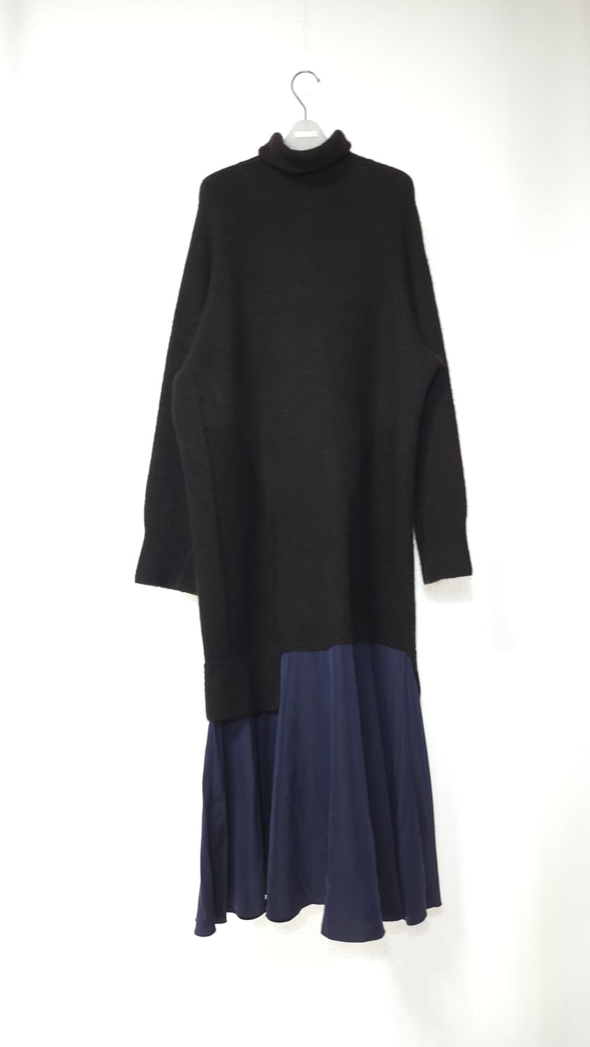 한섬 시스템 루즈핏 레이어드 니트 롱원피스 F 사이즈 상품이미지2