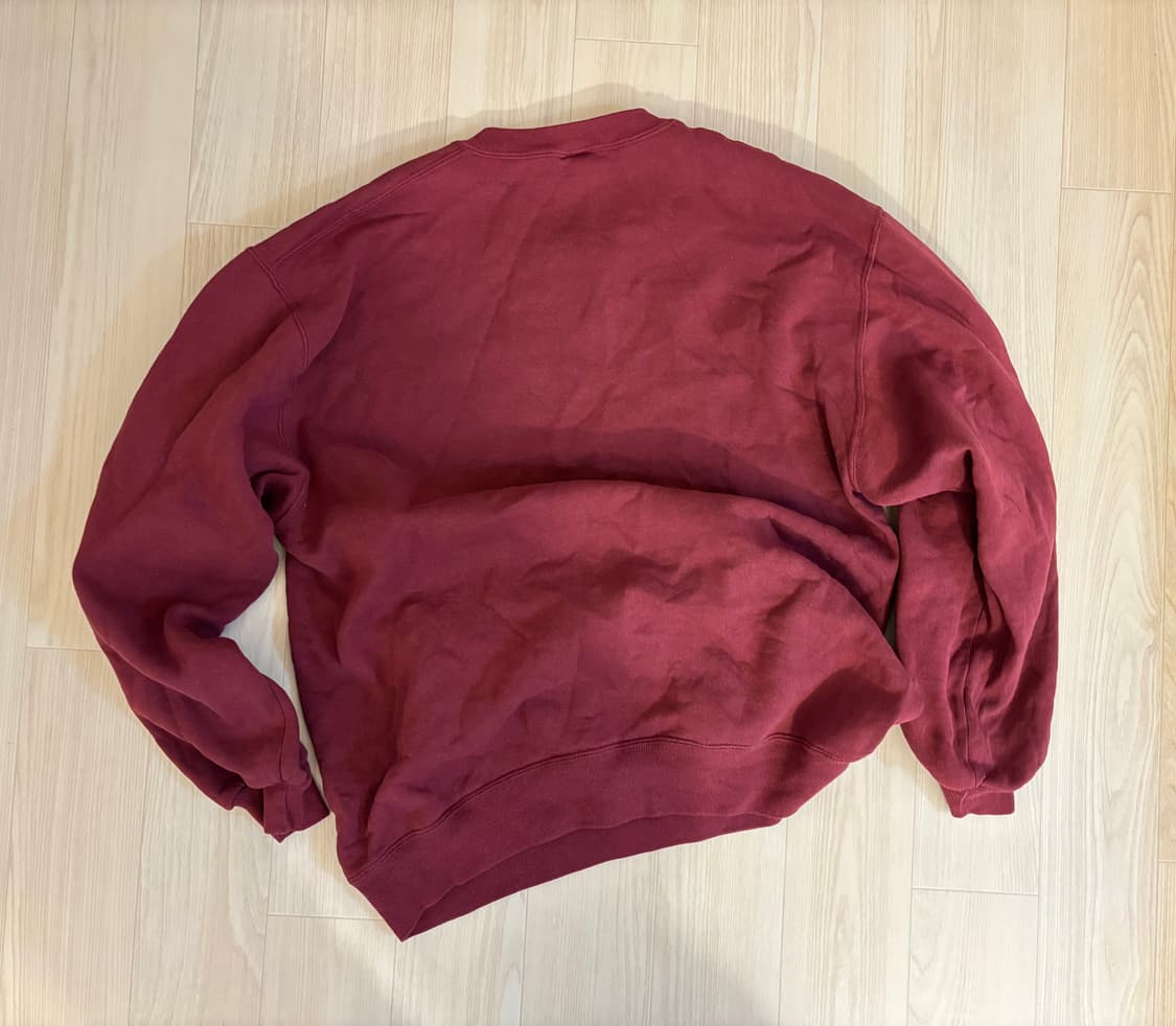 90s russell sweatshirts usa 러셀 스웻 버건디 상품이미지2