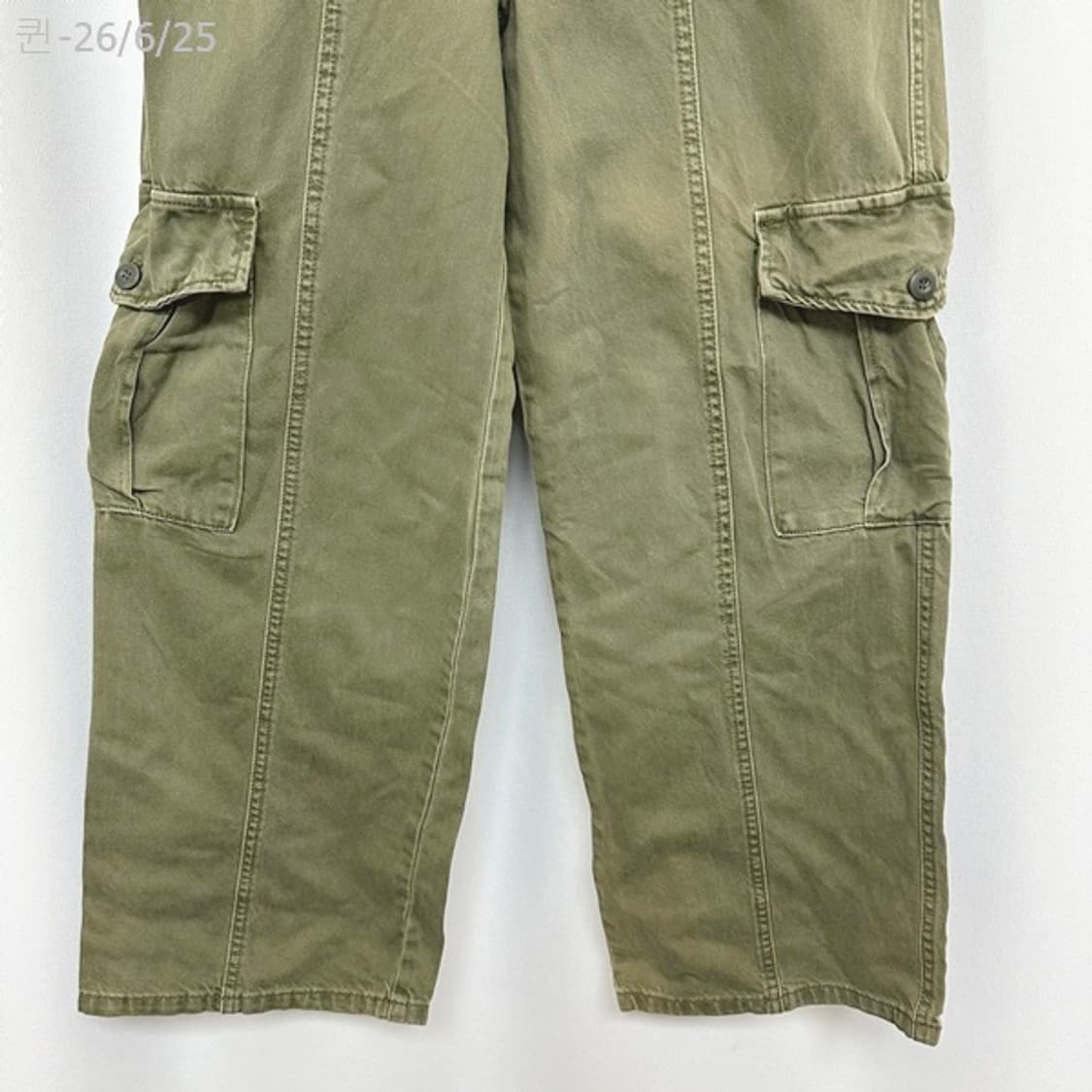 LOVERSTIDE 여자 카키 주머니 카고 바지 M 상품이미지3