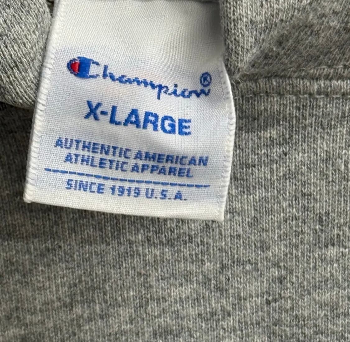 챔피온 올드스쿨 배색 부클패치 그레이 후드티 XL 상품이미지2